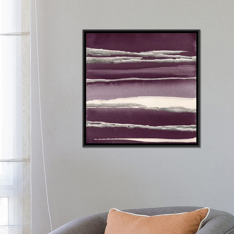 «Silver Rose I», reproduction d'art sur toile, H 18 po x l 18 po x P 1,5 po, Toile avec cadre noir, Pas de tapis