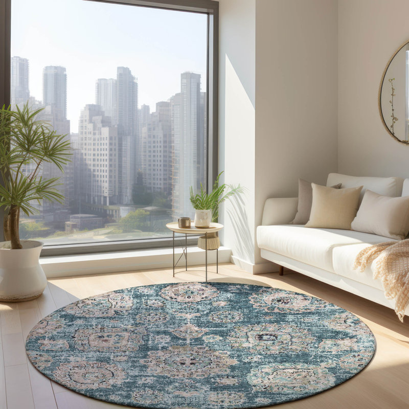 Tapis intérieur / extérieur Ivayla, Rond 8 pi