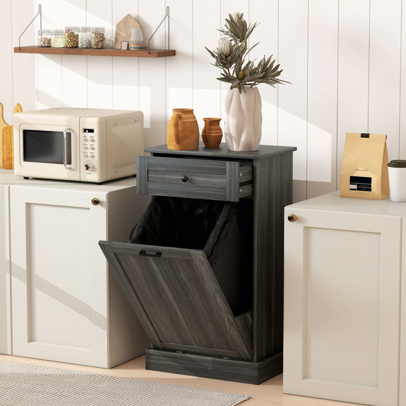 Armoire à ordures Tilt Out, Gris