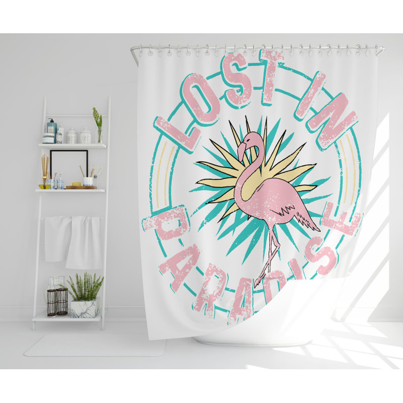 Tressa Polyester Shower Curtain, 168cm H x 168cm W