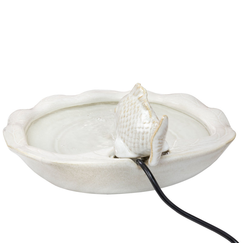 Fontaine d'extérieur Bromaard Aqua, Blanc