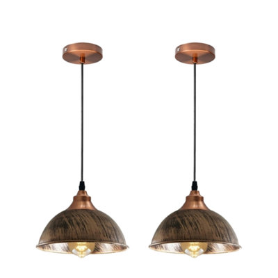 2 - Light Brushed Copper Pendant