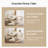 62.99" Modern Cream White Dining Table Set with 6 Chairs,Oval Kichen Table Set For 6, for Kitchen, Breakfast Nook,Dining Room-539561009-539561011