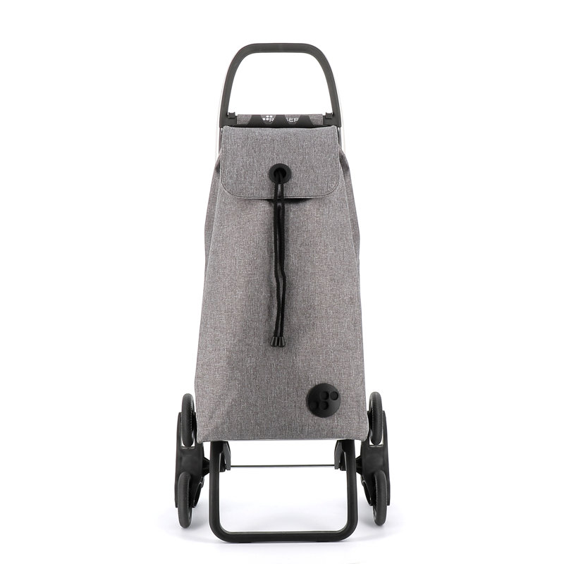 Shopping Trolley Rolser I-Max Tweed 6 Wheels Stair Climbers Foldable, Light Gray