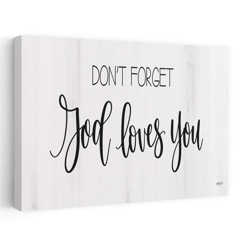 «God Loves You», art contemporain abstrait, H 16 po x l 24 po