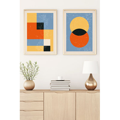 Élégantes peintures décoratives en panneau de fibres à densité moyenne (2 pièces), 19,7 po x 27,6 po chacune | 100% panneau de fibres à densité moyenne avec une épaisseur de 0,12 pouce, cadre 100% en bois massif avec une épaisseur de 1,0 pouce | Élégant art mural pour la décoration intérieure, parfait pour le salon et la chambre à coucher