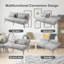 Petit canapé-lit 68,5 po rembourré inclinable avec futon et salon-398209687