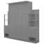 Lit escamotable double Bellock avec tablettes, tiroirs et lumières DEL-1438830079