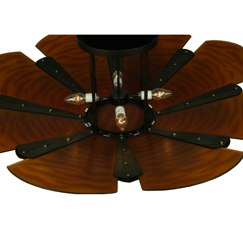 Metro Fusion Glass Semi Flush Mount