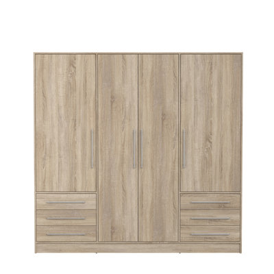 Ingram 4 Door Manufactured Wood Wardrobe