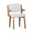 Mid-Century Modern Faux Leather Upholstered Dining Arm Chair, Wood Frame Side Chairs for Dining Room, Kitchen and Living Room-447999985-442372192