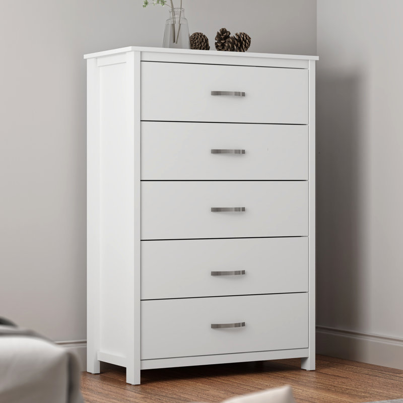 Layton 5 Drawer 31.5'' W Dresser, Matt White