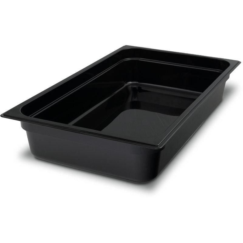 Top Notch® 2,5 pte Contenant alimentaire rectangulaire en plastique, Noir, 4 po