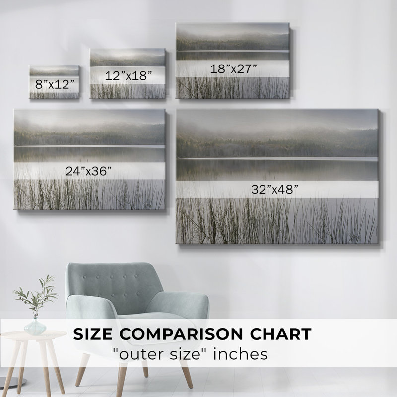 Toile tendue Lake Fog-Gallery, H 8 po x l 12 po