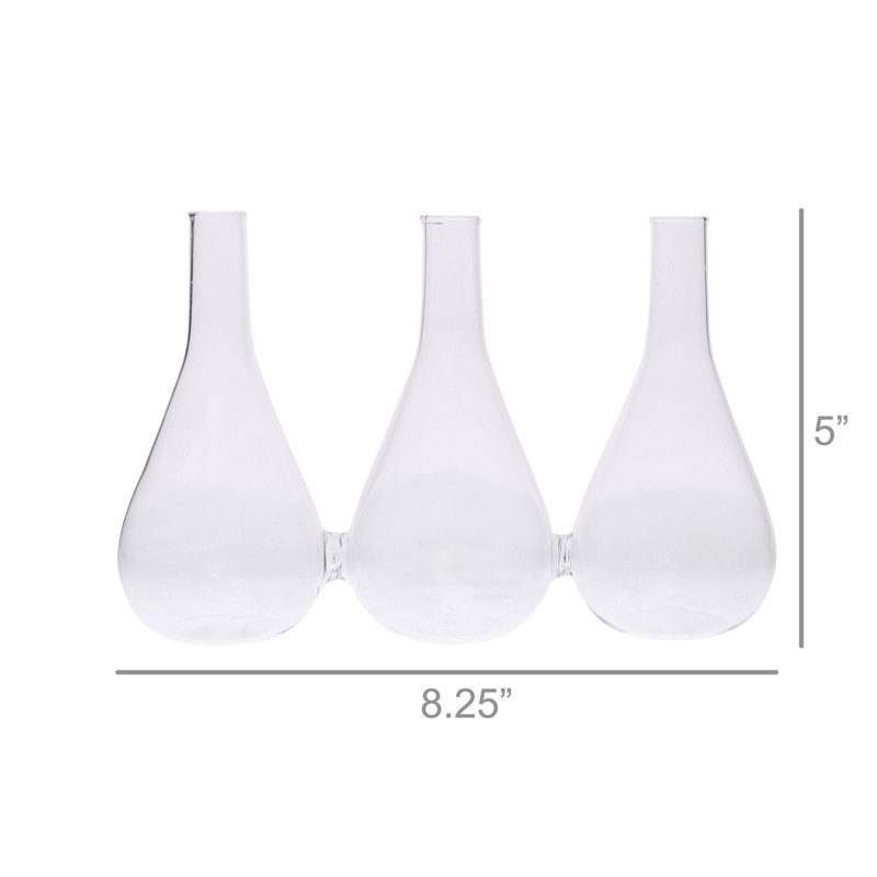 Vase de table en verre trio Christen