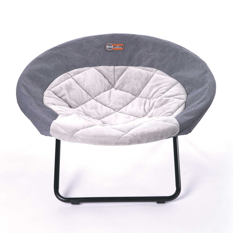 Polyester Pet Bed, Gray, Medium (24" W x 24" D x 13.5" H)