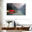Mountain Lake Kayak Wall Art Multi Piece Canvas Print-799608401