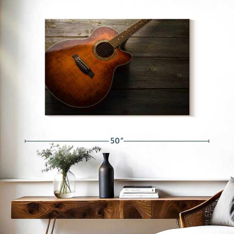 Abarca Rustic Acoustic Guitar, 26" H x 39" W