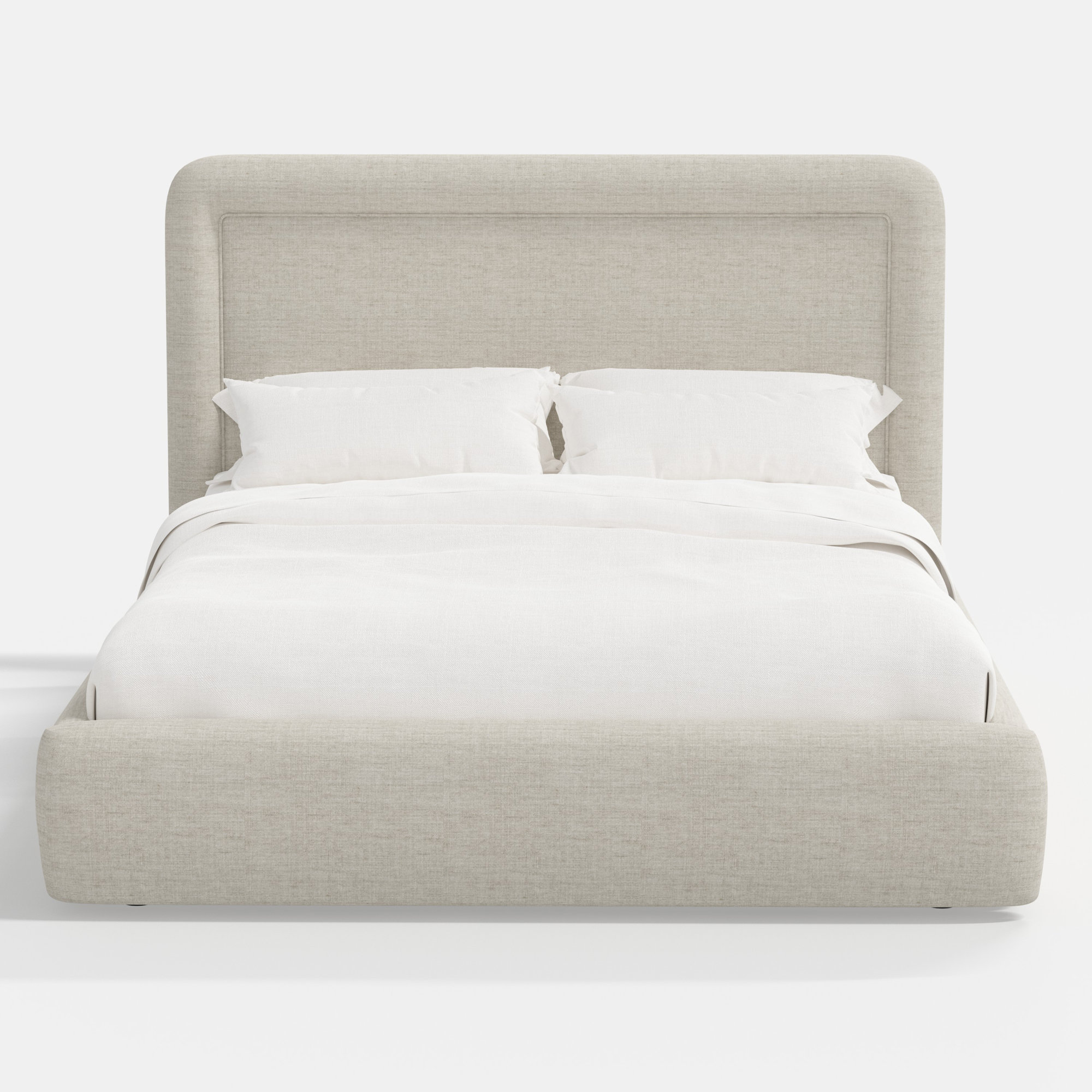 Stoffer Home x Cloth and Co. Marisa Bed, California King, Relaxed Zinc Linen
