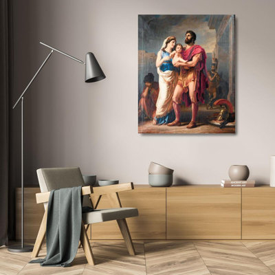 «The Farewell of Hector to Andromaque and Astyanax» par Carl Frederic Deckler - Art mural sur toile tendue avec châssis