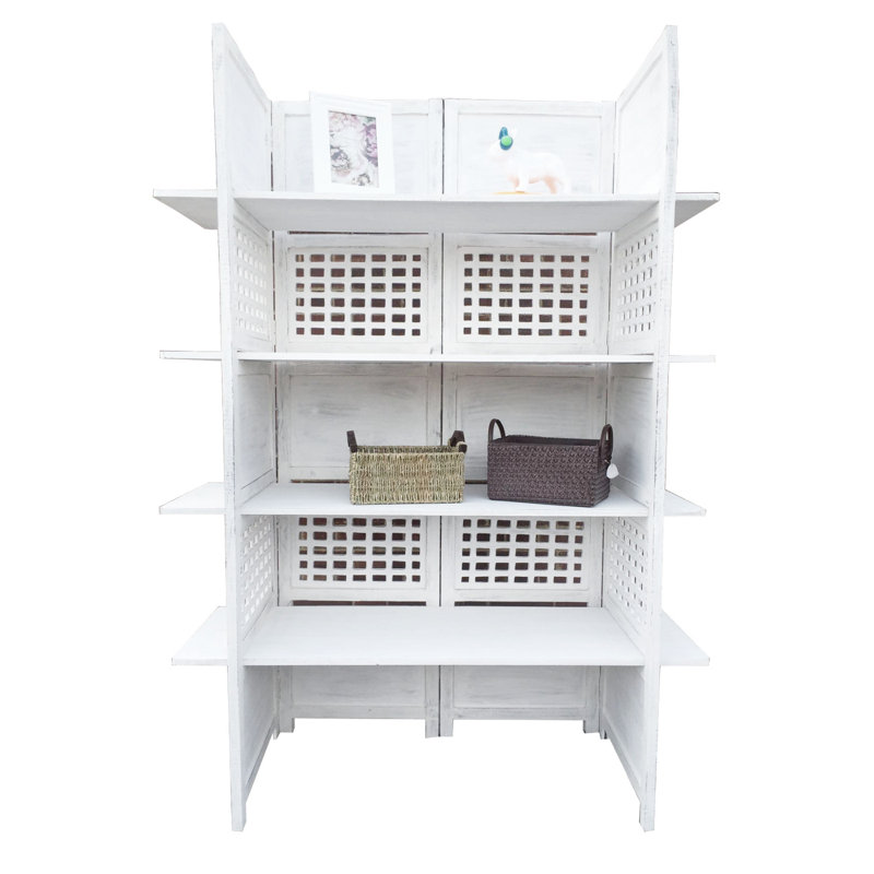 Bossett 200Cm W 4 - Panel Room Divider, White