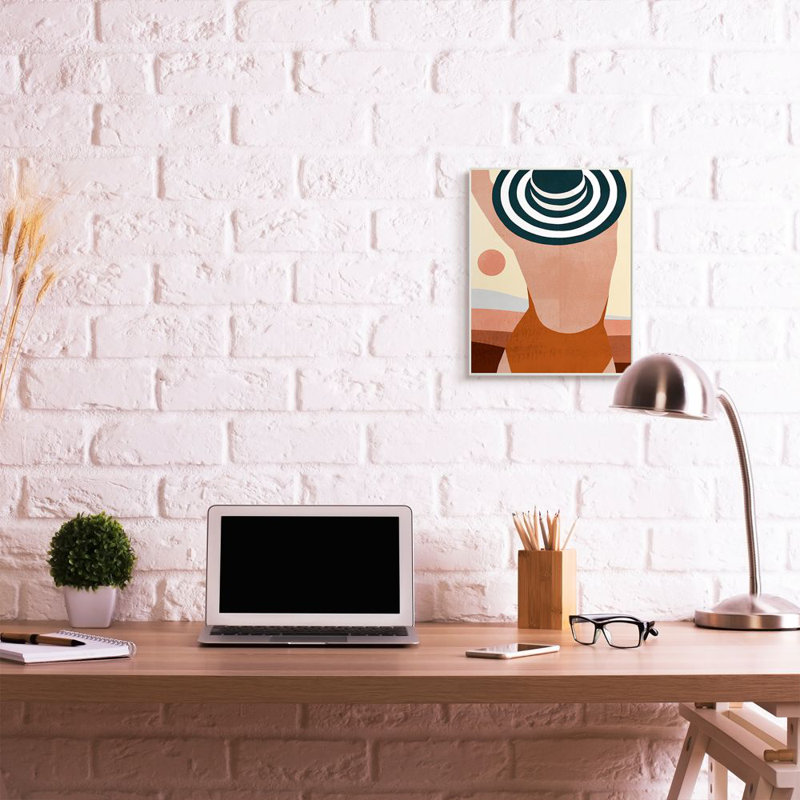 «Summer Back» par Victoria Borges - impression d'art graphique, H 19 po x l 13 po x P 0,5 po, Plaque murale