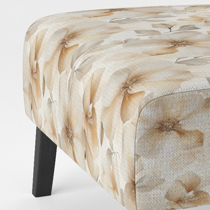 Fauteuil de chambre Floral, Pantoufle sans accoudoirs