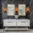 Duchesne 1 - Light Black Clear Fluted Cylinder Glass Vanity Sconce