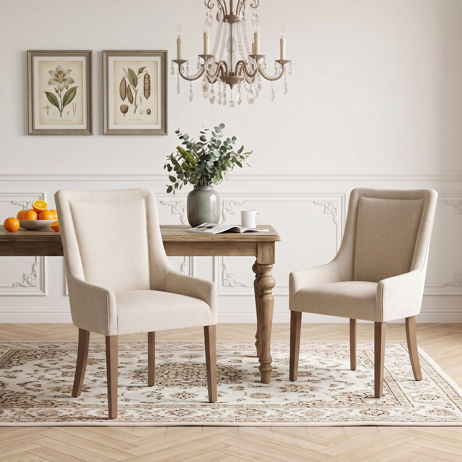Bennison Dining Armchair, Light Brown