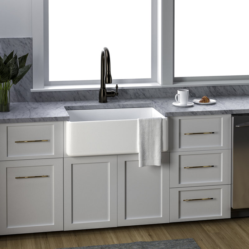 29.75'' L Single Bowl Fireclay Kitchen Sink