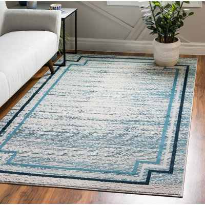 Tapis bleu à rayures Kimberling