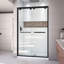 DreamLine Encore P 31 po x l 48 po x H 78 3/4 po Porte de douche semi-sans cadre en chrome avec ensemble de base de douche à drain central blanc-29346420-29346425-132254064