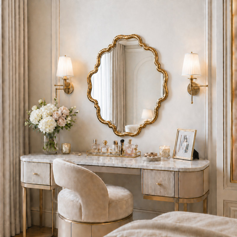 Carel Asymmetrical Metal Wall Mirror