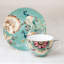 Tasses et soucoupes Grace Tea Ware Paon Jardin de Lotus, ensemble de 4