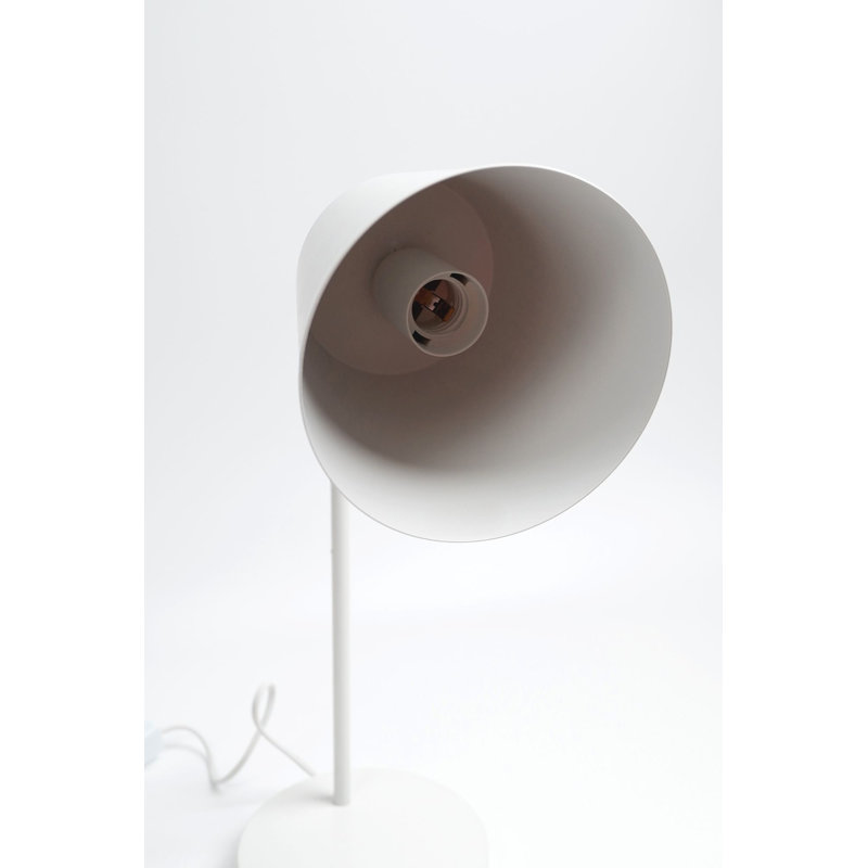 Lampe de bureau en métal Ziyona, Blanc