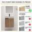 Ensemble de meuble-lavabo mural simple 18 po, 1 porte flottante et comptoir en céramique blanc 18 po
