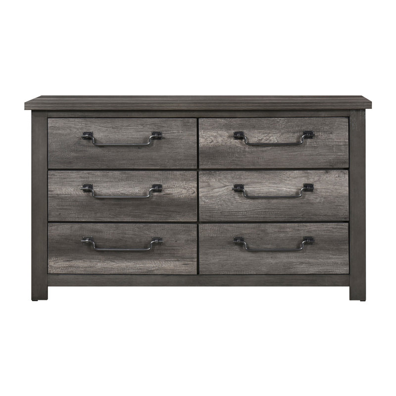 Commode de rangement grise 6 tiroirs 1 pièce
