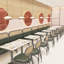 Banc rembourré en similicuir haut de gamme Simple Cafe