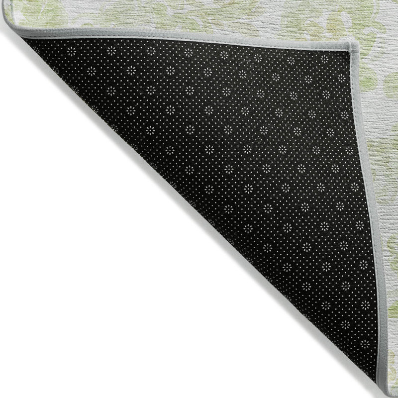 Tapis intérieur lavable à motif cachemire ivoire 5 pi x 8 pi