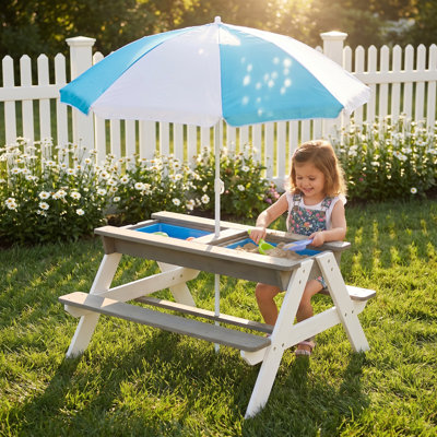 Acacia Solid Wood Outdoor Picnic Table ,