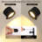2-pack Led Wall Sconce With Touch Control Dual-head Wall Lamp 360° Rotatable Wall Lamp Bedroom Wireless Night Light Black