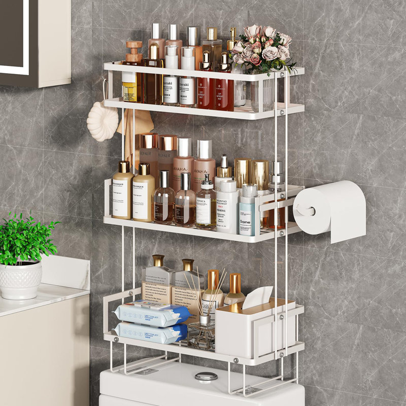 Masatomo Metal Over The Toilet Storage, White