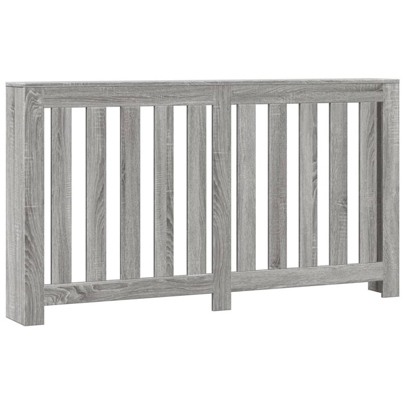 Large Radiator Cover, Grey Sonoma, 149 x 20 x 82 cm, Vertical Slats