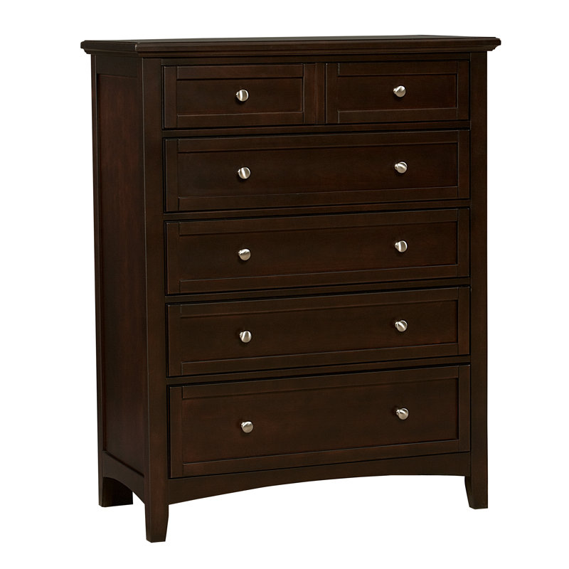 Yaovi 40'' W 6 - Drawer Dresser, Merlot