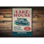 Plaque en aluminium Lake House-58619507