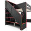 Lit mezzanine de rangement pour jeux vidéo, entièrement en bois MDF, moderne et peu encombrant pour la maison-794652399