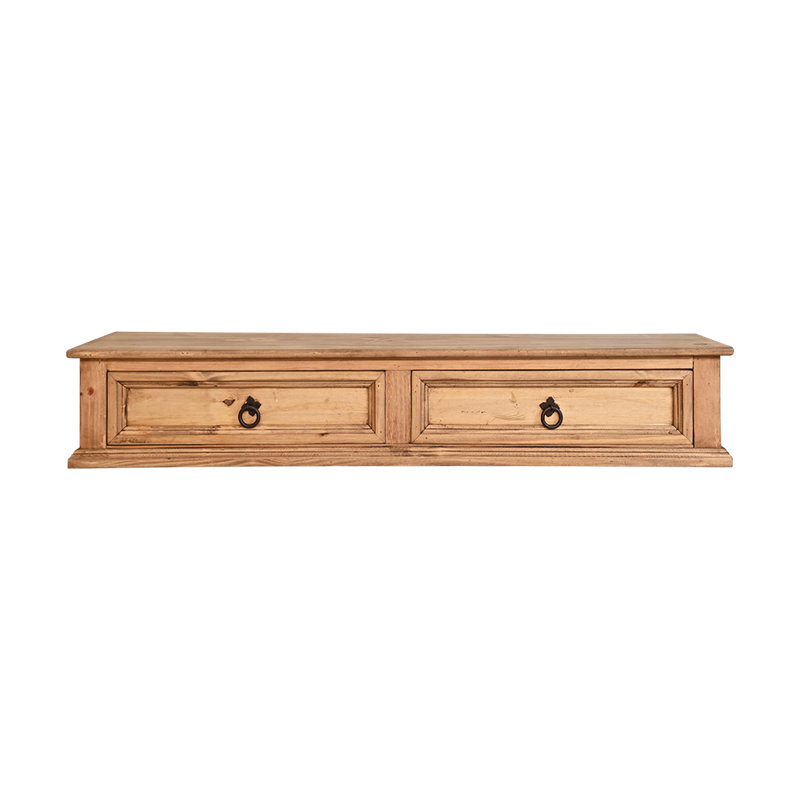Organisateur de dessus de commode à deux tiroirs en bois massif
