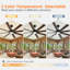 Ventilateur de plafond à fixation sur tige fixe à 72 pales de 72 po avec lumière et télécommande, moteur à courant continu réversible et pales, 6 vitesses