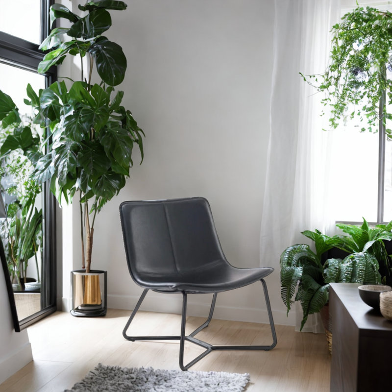 Chaise Lope, Similicuir noir