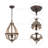 Freddi 4 - Light 13" Wide Farmhouse Chandelier Foyer Chandelier with Wood Accents